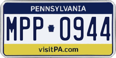 PA license plate MPP0944