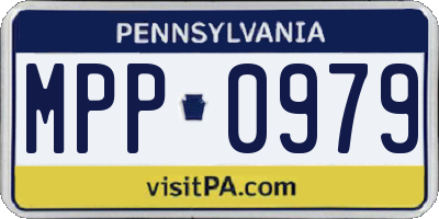 PA license plate MPP0979