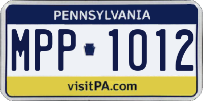 PA license plate MPP1012