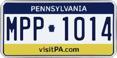 PA license plate MPP1014