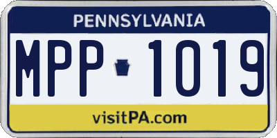 PA license plate MPP1019
