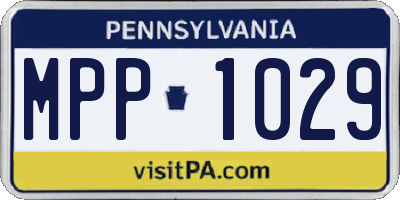 PA license plate MPP1029
