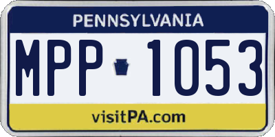 PA license plate MPP1053