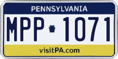 PA license plate MPP1071