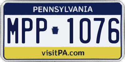 PA license plate MPP1076