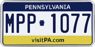 PA license plate MPP1077