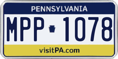 PA license plate MPP1078