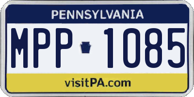 PA license plate MPP1085