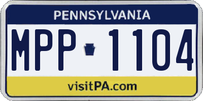 PA license plate MPP1104