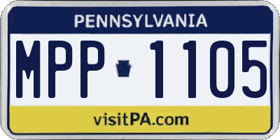 PA license plate MPP1105