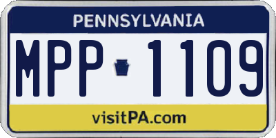 PA license plate MPP1109