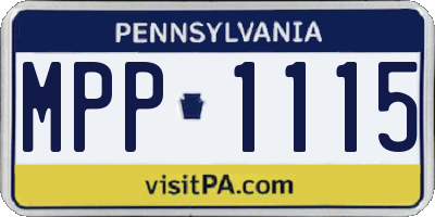 PA license plate MPP1115
