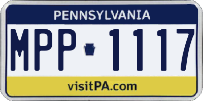 PA license plate MPP1117