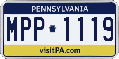 PA license plate MPP1119