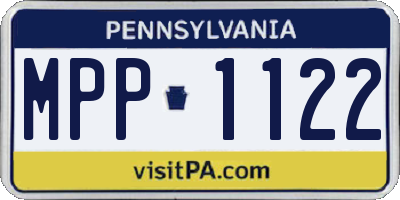 PA license plate MPP1122
