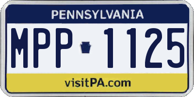 PA license plate MPP1125