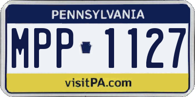PA license plate MPP1127