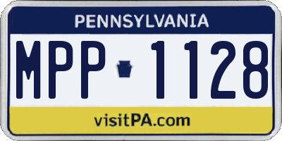 PA license plate MPP1128
