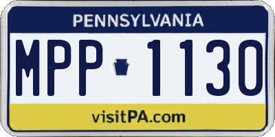 PA license plate MPP1130