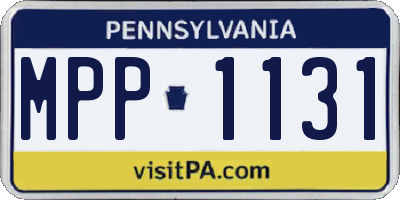 PA license plate MPP1131