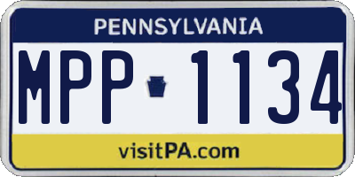 PA license plate MPP1134