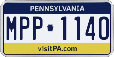 PA license plate MPP1140