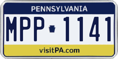 PA license plate MPP1141