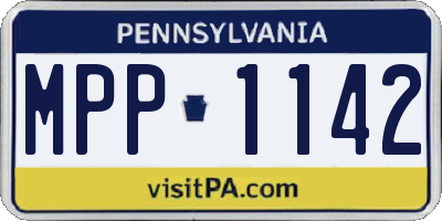 PA license plate MPP1142
