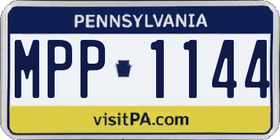 PA license plate MPP1144