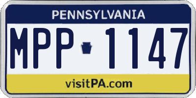 PA license plate MPP1147