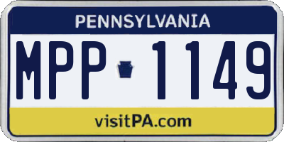 PA license plate MPP1149