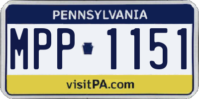PA license plate MPP1151