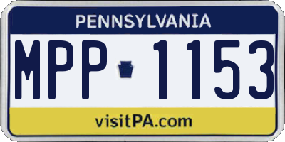 PA license plate MPP1153