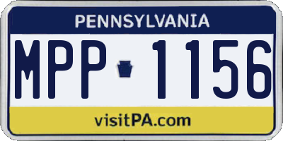 PA license plate MPP1156