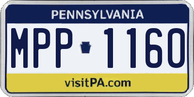 PA license plate MPP1160
