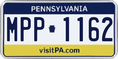 PA license plate MPP1162