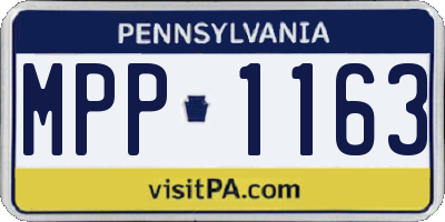 PA license plate MPP1163