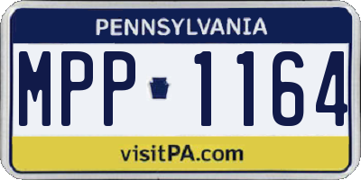 PA license plate MPP1164