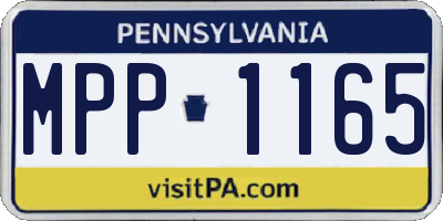 PA license plate MPP1165