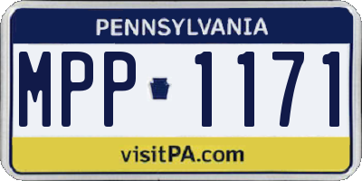 PA license plate MPP1171