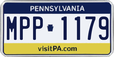 PA license plate MPP1179