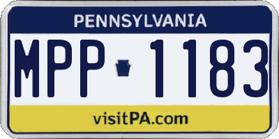 PA license plate MPP1183