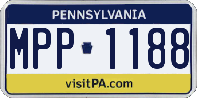 PA license plate MPP1188