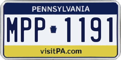 PA license plate MPP1191