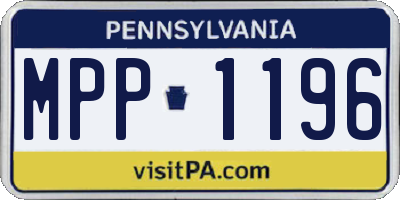 PA license plate MPP1196