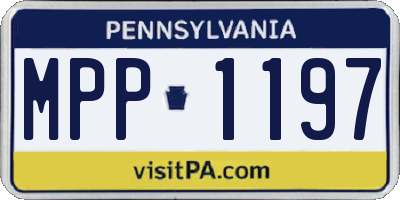 PA license plate MPP1197