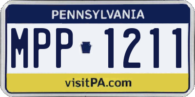 PA license plate MPP1211