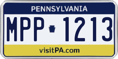 PA license plate MPP1213