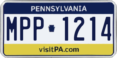 PA license plate MPP1214