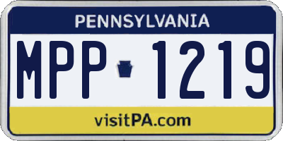 PA license plate MPP1219